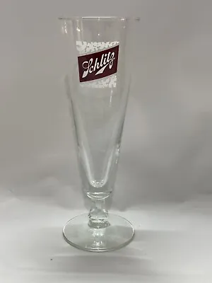 Vintage SCHLITZ Beer Footed Beer Glass Same Day Fast Shipping. Wow Nice. !!!!! • $12.99