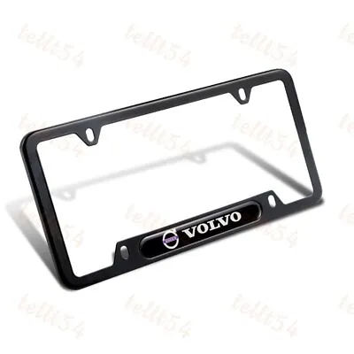 New 1PCS For VOLVO Black Stainless Steel Metal License Plate Frame • $10.99