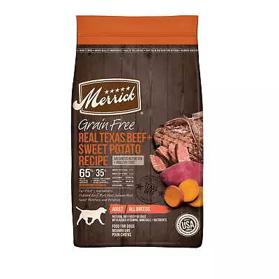 Merrick Real Texas Beef & Sweet Potato Dry Dog Food Grain Free 10 Lb Bag • $50.10