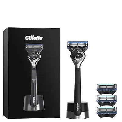  SALE  Gillette Fusion5 ProGlide Razor For Men + 4 Refill Blades  Gift Set NEW! • £22.99