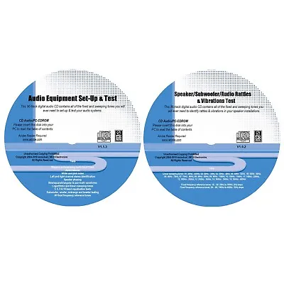 US Audio Equipment Set-Up Test Tones CD - Audio Rattles & Vibrations CD - 2 X CD • $19.99