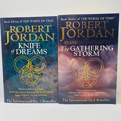 The Wheel Of Time Fantasy PB Book Robert Jordan Lot # 11 + 12 Large Paperback  • $35