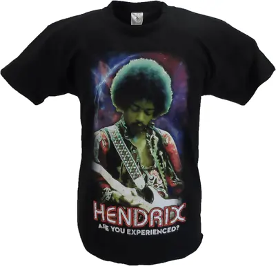 Mens Black Official Jimi Hendrix 'Are You Experienced Cosmic T Shirt • £16.99