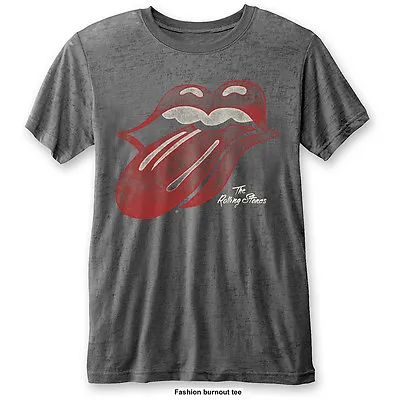 Rolling Stones Vintage Tongue Burnout Official Merch T-Shirt - New • $36.74