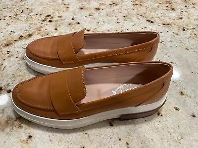 Tod's Women's Fashion Slip-on Loafers Shoes In Tan Leather US 7- EU 37.5 • $95