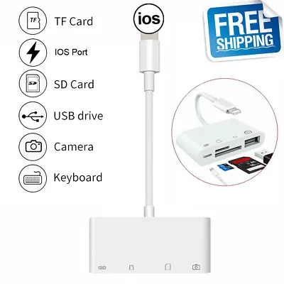 Camera Reader To SD TF Card USB PD Adapter Converter For IPhone 6 7 8 11 XR IPad • $14.59