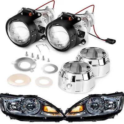 2x 2.5  Bi Xenon HID Projector Lens LHD Hi-Lo Beam Car Headlight Retrofit For H1 • $33.99