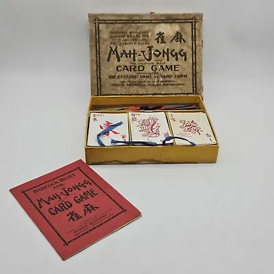 Parker Brothers Mah-Jongg Card Game 100% Complete 1923 Mah Jong Based W Cards • $79