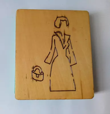 £7 • Buy 1  Thick Wooden Die - Outfit Lady (Works Wih Sizzix Bigz Pro)