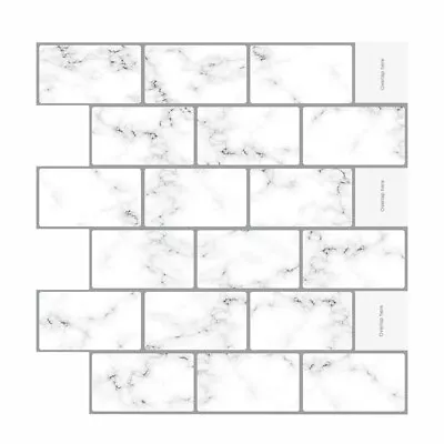 12 X12  Peel Stick On Tile Self Adhesive Kitchen Bathroom 3D Wall Sticker Tiles • $11.96