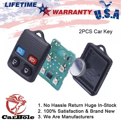 2x Car Key 4button Entry Remote Control Alarm Fob For Ford F150 Mercury Lincoln • $6.99