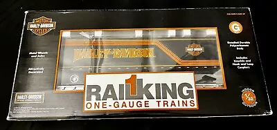 MTH RailKing One-Gauge Harley Davidson Flat Car W/45’ Trailer 70-76031 #2006 • $225