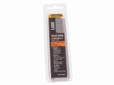 £7.68 • Buy Stanley SWKBN Brad Nail 15mm SWKBN062 Pack 1000 STA0SWKBN062