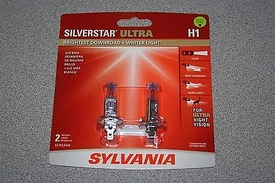 Sylvania Silverstar H1 ULTRA Pair Set High Performance Headlight 2 Bulbs NEW • $24.99