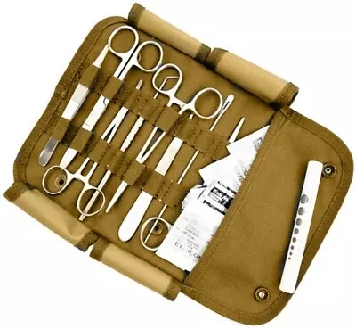 Surgical Kit US Military First Aid Emergency Field Pouch M.O.L.L.E. Strap Tan • $32.97