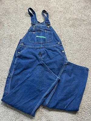 Key Imperial Men's Denim Overall Bib Coveralls Size 34x28 Workwear  • $28