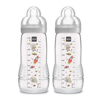 	MAM Easy Active Bottle 11 Oz 2-Count Fast Flow Bottles With Silicone Nipples	 • $16.80