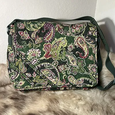 Vera Bradley Messenger Laptop Attaché Tote Briefcase - Chelsea Green Print • $17.50