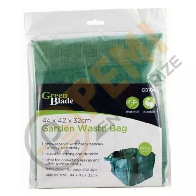 Garden Refuse Storage Bag 60L Waste Sack Carry Handles Foldable Easy Portability • £3.99