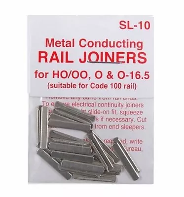 PECO SL-10 - 1 X Pk Of 24 Track Joiners For Std Code 100 Rail 00 Gauge Plus RM48 • £3.89