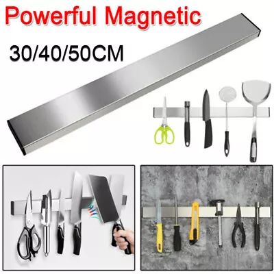 30/40/50cm Stainless Steel Magnetic Rack Knife Holder Tool Shelf Magnet AU STOCK • $10.89