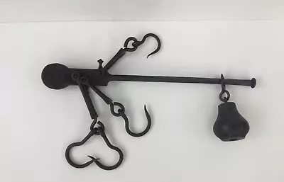 £79.95 • Buy Steelyard 56lb Weight Scales Butcher Farm Meat Hook Hanging Vintage 