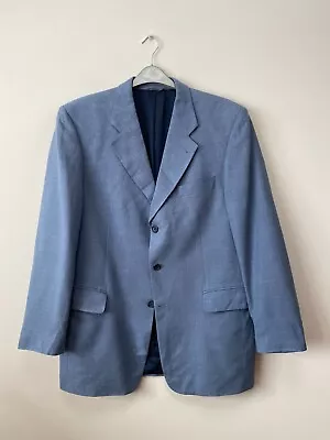 Vintage! Mario Barutti Men's Blue SILK /  WOOL Blazer Jacket Size EU52 UK42 • £35