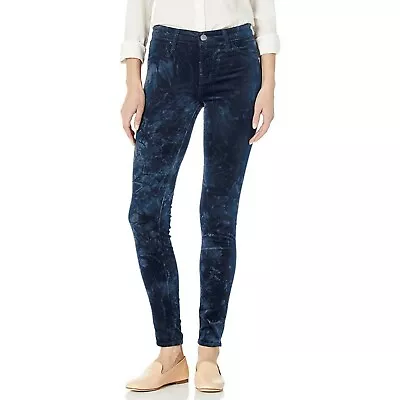 J Brand Jeans 815 Mid Rise Super Skinny Blue Velvet Pants Womens Size 23 • $62.10