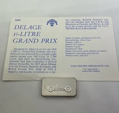 £85.67 • Buy 1926 Delage 1 1/2-Litre Grand Prix - Lord Montagu Collection Of Great Car Ingots