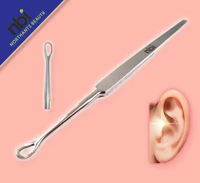 NBI Ear Wax Removal Tool Ear Wax Cleaner Q-Grips Ear Wax Remover Stainless Steel • £3.89