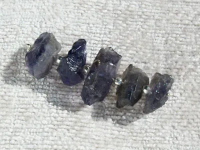 Natural Blue Water Sapphire Iolite Raw Rough Stone Nugget Gemstone Beads • $9.60