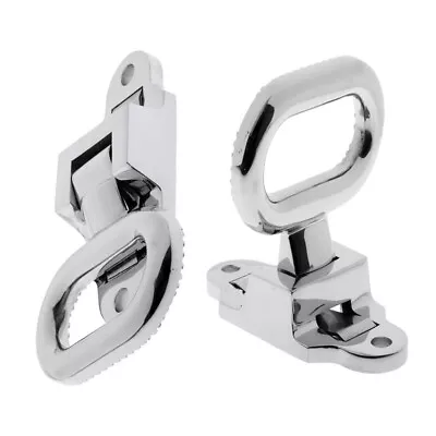 2 Pcs Small Boat Mast Transom Folding Step - 108mm × 81mm Stainless Steel 316 • $41.96