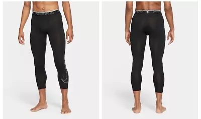 Nike Pro Dri-FIT Men's 3/4 Tights  Black DD1919-010 Men Size L • $22.79