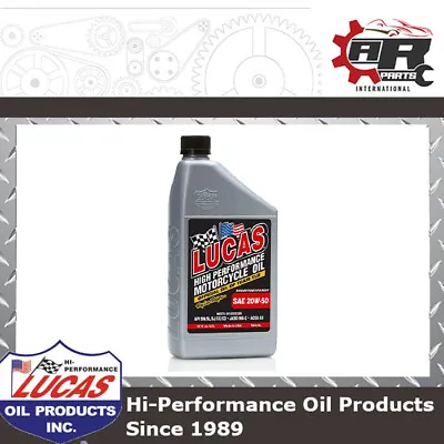 Lucas Oil - High Performance 20w50 Motorcycle Engine Oil - 946ml - 10700 • £13.95