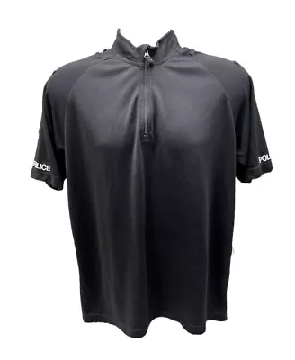 £9.99 • Buy Black Moisture Wicking Short Sleeved T-shirt Used Grade 1 Police Embroidered