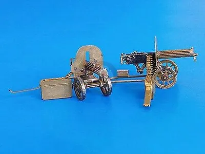 Plus Model 1/35 Maxim M1910 Machine Gun Wheeled Mount W/Shield & Ammo (2 Pc) 228 • $26.95