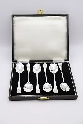 Vintage Sterling Silver Set Of Six Coffee Spoons Hallmarked Sheffield 1967/68 • £62