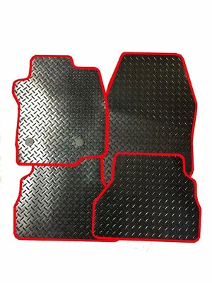 Tailored Durable Rubber Car Mats With Red Trim For Vauxhall Corsa C (2001-2007) • $27.32