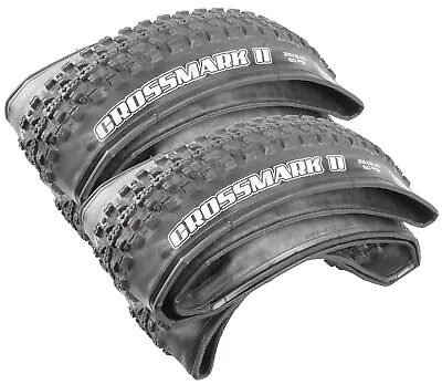 MAXXIS CROSSMARK II Tubeless Ready MTB Bike Folding Tyre 29 X 2.1  60 PSI Pair • $47.02