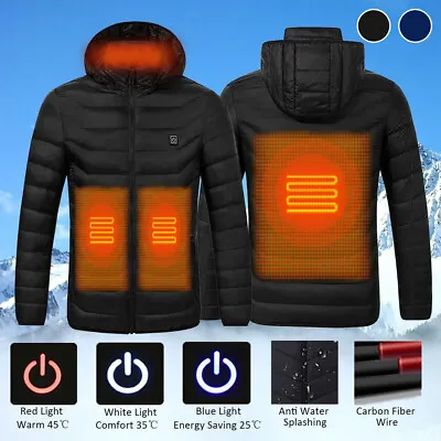 Winter Men&Women Electric Coat Heated Jacket USB Warm Up Heating Pad Body Warmer • £8.99