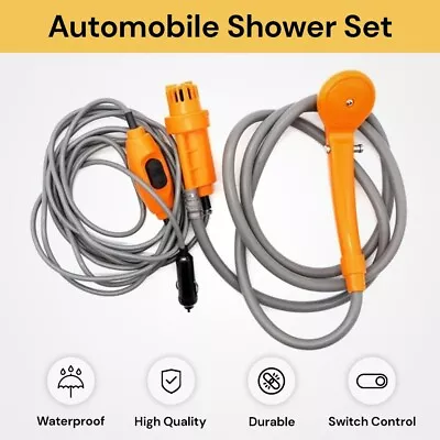 Portable Handheld Outdoor Shower Head Camping Travel Water Spray Pump DC 12V AUS • $34.99