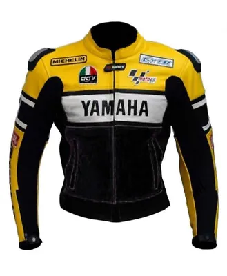 Racing Motorbike Mens Leather Jacket MOTOGP Motorcycle Biker Leather Jackets CE • $149.33