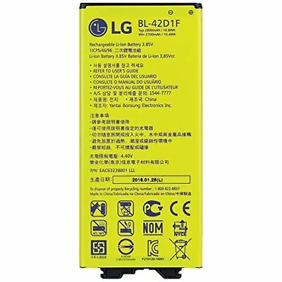 GENUINE LG G5 H850 H820 H830 BL-42D1F BATTERY 2800 MAh 100% ORIGINAL • £18.99