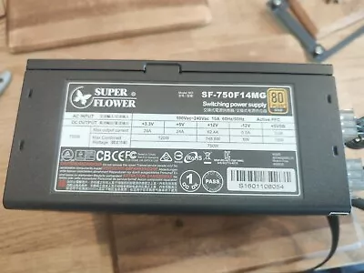 Super Flower Leadex Gold 750W Fully Modular 80 Plus Gold Power Supply PSU Black • £80