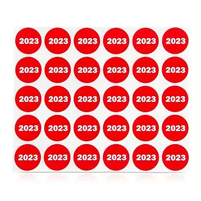 2023 Year Stickers – 0.75 Inch Round Bright Red Color Coded Filing Labels 20... • $16.29