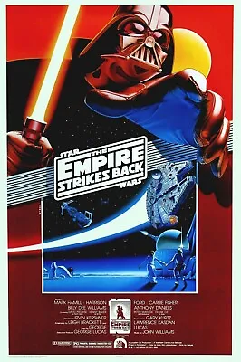 1980 Star Wars Episode V The Empire Strikes Back Movie Poster Print Vader 🔥 • $7.95