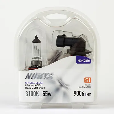 Nokya Crystal Clear 9006 HB4 Headlight Bulbs- 3100K 55W (Stage 1) - NOK7810 • $19.89