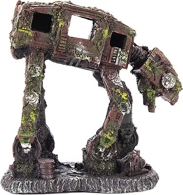 Aquarium Fish Tank Decor Robot Dog Moving Castle Resin Hideout Cave Ornament Toy • $27.69