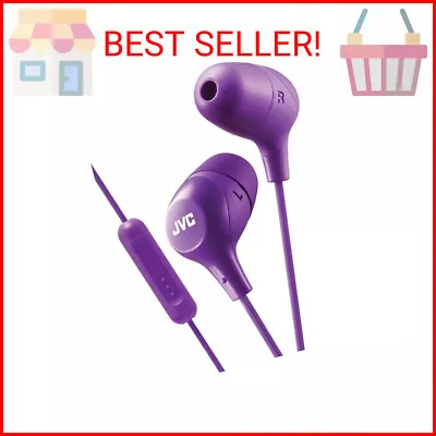 JVC Memory Foam Earbud Marshmallow With Mic Violet HAFX38V • $15