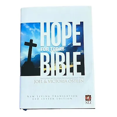 Hope For Today Bible NLT Red Letter Edition (Joel Osteen ) • $77.95